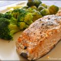 Salmón al vapor con verduras