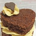 Mini tartas corazon de chocolate