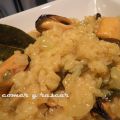 Arroz cremoso a la cúrcuma con mejillones