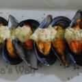 Mejillones con salsa de puerro