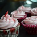 Red Velvet cupcakes .