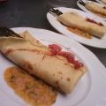 CREPS CON VELOUTÉ DE GAMBAS Y ESPÁRRAGOS