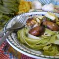 Tagliatelle al funghi o nidos con setas