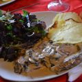 Entrecot a la pimienta con crujiente de patata[...]