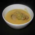 Crema de calabaza, puerros y manzana