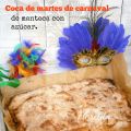 Coca de carnaval, de manteca con azúcar.