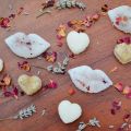 Besos dulces de rosas y lavanda