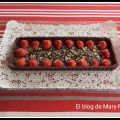 Tarta de chocolate y fresones