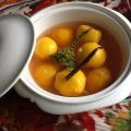 Melocotones blancos a la girondina