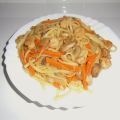 Tallarines con gambas
