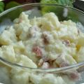 Coliflor con salsa de jamón y queso