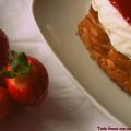 Tarta de fresas con nata,  y yogur griego