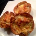 Mini quiches de pollo y ciruelas