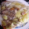 CONEJO ASADO CON PATATAS Y VERDURAS EN BOLSA