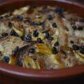 Pseudo torrijas con plátano y uvas pasas
