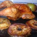 Picantones con manzana a la malta.