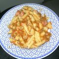 pasta con salchichas al vino y salsa de[...]