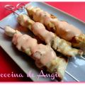 BROCHETAS DE POLLO CON SALSA DE CILANTRO