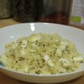 Cuscús con pesto y mozzarella
