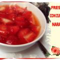 FRESAS CON ZUMO DE NARANJA