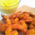 langostinos empanados y mayonesa de maracuyá