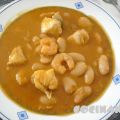 ALUBIAS CON RAPE Y LANGOSTINOS