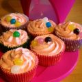 Cupcakes de chicle relleno de chuches