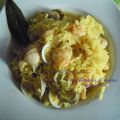 Arroz con almejas y gambas