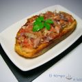 Tosta de sardinas en salazón