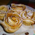 Flores de manzana y hojaldre