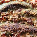Pimientos verdes rellenos gratinados