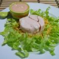 ENSALADA CON PECHUGA DE POLLO Y SALSA ROSA