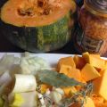 Crema de calabaza y lentejas