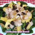 Ensalada de piña pasas y nueces