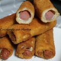 Rollitos de salchichas y queso con pan de molde