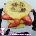 Receta de piña y fresas preparadas
