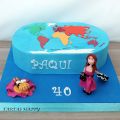 Tarta mapa del mundo