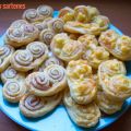 Palmeritas de hojaldre saladas