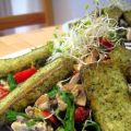 ENSALADA DE CHAMPIÑONES CON TOFU AL PESTO