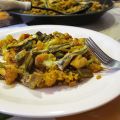 Arroz con verduras y boquerones