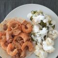 MARISCOS CON BROCOLI Y COLIFLOR