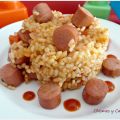 Arroz con salchichas