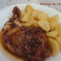 POLLO ADOBADO CON PATATAS