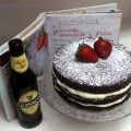 Tarta guinness con fresas