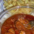 Cerdo con vino tinto