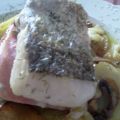 BACALAO RELLENO DE JAMÓN YORK CON CHAMPIÑONES