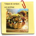 Tupilas de verdura con sardinas
