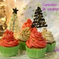 CUPCAKES NAVIDEÑOS DE MANTEQUILLA DE CACAHUETES
