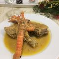 Pollo con cigalas (mar y montaña)