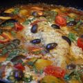 Cazuela de Mero con Olivas y Mejillones